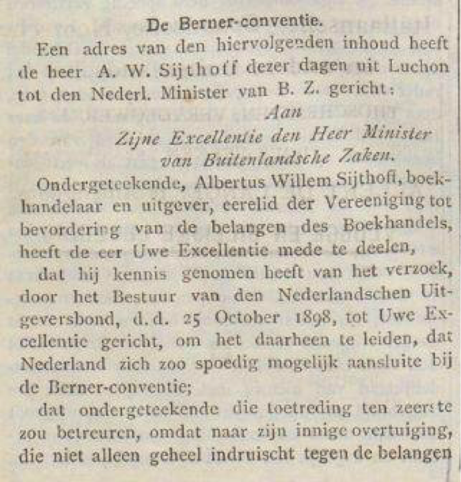 Uitsneden van het Nieuwsblad voor den Boekhandel in 1898. Via de KB, http://resolver.kb.nl/resolve?urn=dts:2835106:mpeg21:0004