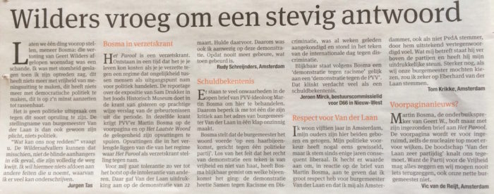 Brieven over PVV'er Martin Bosma, in Het Parool, 26 maart 2014, door Jeroen Mirck, via Flickr (Klik op de foto om de volledige resolutie foto te bekijken op Flickr.)
