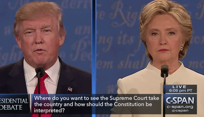 Screenshot van het derde debat