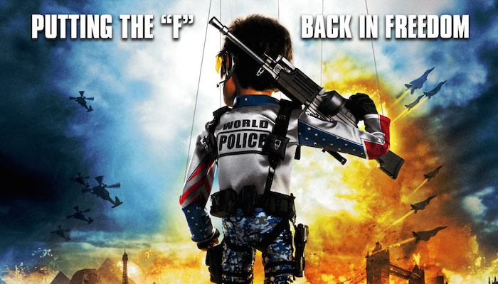 Team America World Police, putting the ‘F’ back in Freedom, via http://www.collider.com.