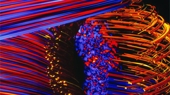 A global particle-in-cell simulation uses Weixing Wang's GTS code to show core turbulence in a Tokamak at Argonne National Laboratory. Researchers are the Argonne Leadership Computing Facility to push fusion computer codes and associated algorithms closer to defining plasma confinement properties required to ignite the ITER experimental fusion reactor. The achievement is an important step toward developing a commercially viable, clean, limitless energy source. Image created by Scott Klasky, ORNL. Via: ENERGY.GOV op Flickr.com