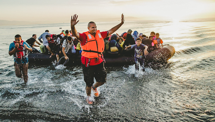 Vluchtelingen komen aan, door Freedom House, via Flickr.