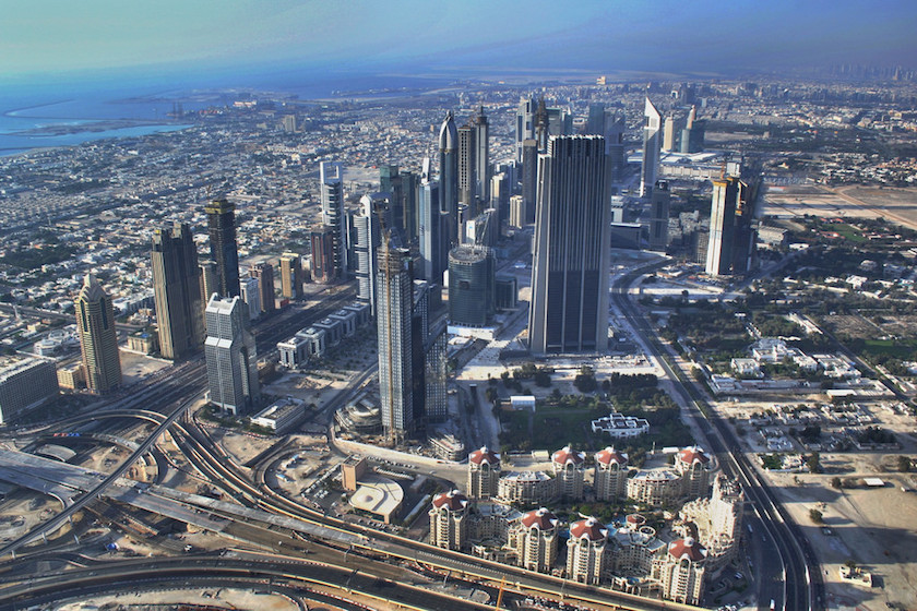 Uitzicht vanaf de Burj Khalifa